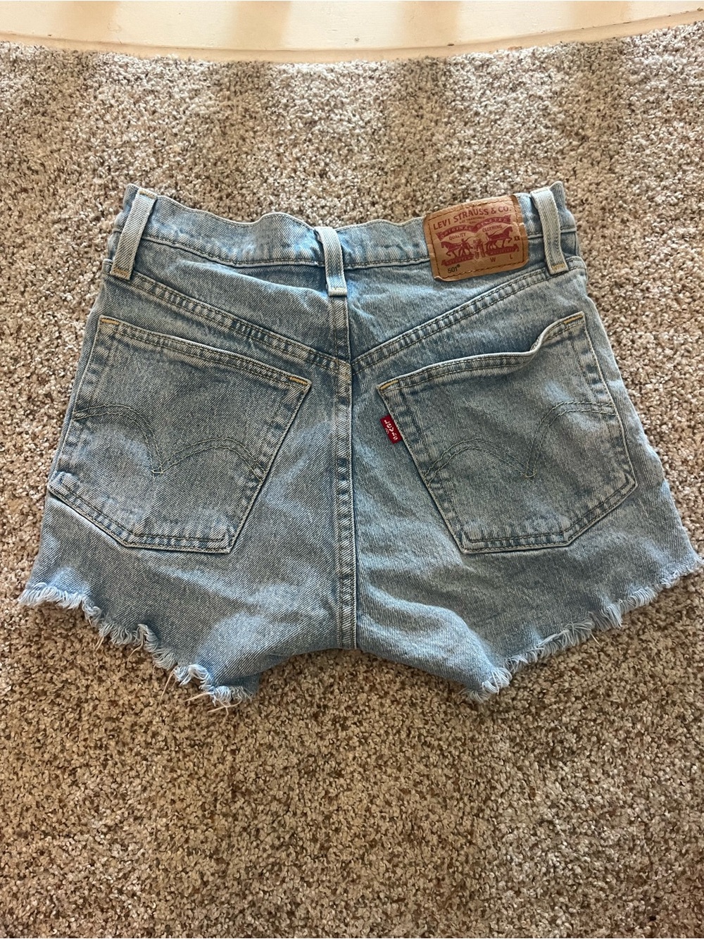 classic light-wash Levi's cut-offs